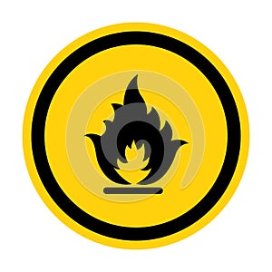 Beware Flammable Gas Symbol Isolate On White Background,Vector Illustration EPS.10