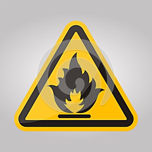 Beware Flammable Gas Symbol Isolate On White Background,Vector Illustration EPS.10