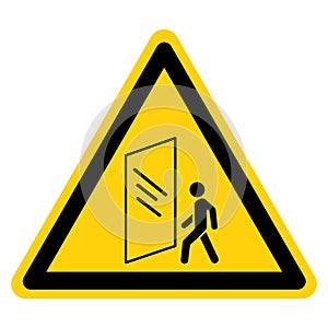 Beware Of Glass Trample Symbol Sign, Vector Illustration, Isolate On White Background Label .EPS10