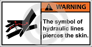 Beware of hydraulic lines piercing the skin.Vector Warning