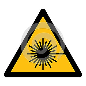 Beware Laser Beam Symbol Sign Isolate On White Background,Vector Illustration EPS.10