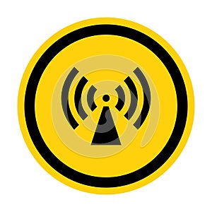 Beware Non-Ionizing Radiation Symbol sign Isolate On White Background,Vector Illustration