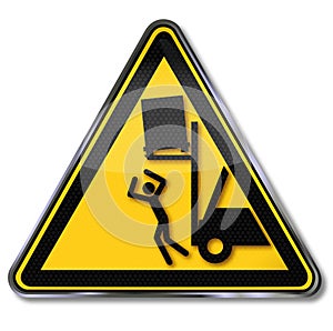Beware of objects falling from forklifts photo