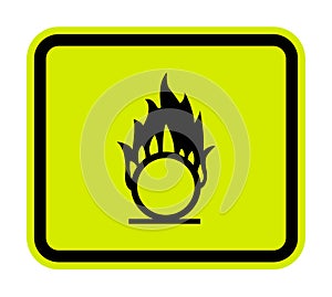 Beware Oxidizing Substance Symbol Isolate On White Background,Vector Illustration EPS.10