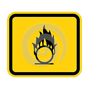 Beware Oxidizing Substance Symbol Isolate On White Background,Vector Illustration EPS.10