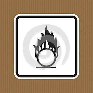 Beware Oxidizing Substance Symbol Isolate On White Background,Vector Illustration EPS.10