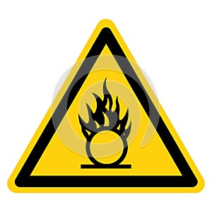 Beware Oxidizing Substance Symbol ,Vector Illustration, Isolate On White Background Label. EPS10