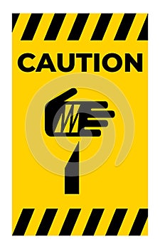 Beware Sharp Elements Symbol Isolate On White Background,Vector Illustration