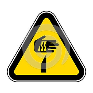 Beware Sharp Elements Symbol Isolate On White Background,Vector Illustration EPS.10