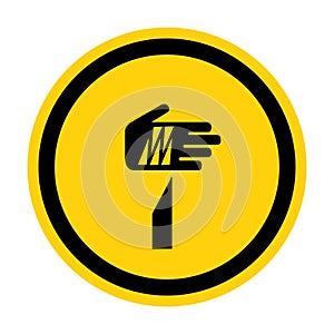 Beware Sharp Elements Symbol Isolate On White Background,Vector Illustration