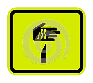 Beware Sharp Elements Symbol Isolate On White Background,Vector Illustration