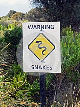 Beware of Snake Sign