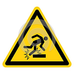 Beware Step Symbol Sign,Vector Illustration, Isolated On White Background Label. EPS10