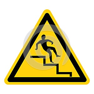 Beware Step Symbol, Vector Illustration, Isolate On White Background Label. EPS10