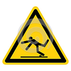 Beware Trip Hazard Symbol, Vector Illustration, Isolate White Background Label. EPS10