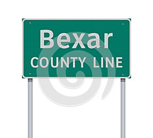 Bexar County Line road sign