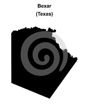 Bexar outline map