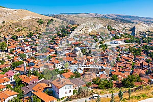 Beypazari view from Hidirlik Hill. Travel to Ankara background photo photo