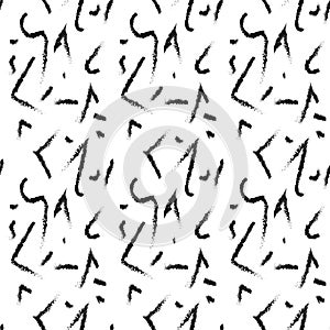 Black zig zags on white background