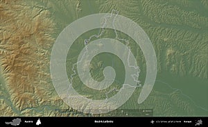 Bezirk Leibnitz outlined, Austria. Physical