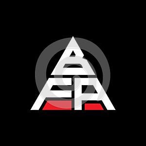 BFA triangle letter logo design with triangle shape. BFA triangle logo design monogram. BFA triangle vector logo template with red