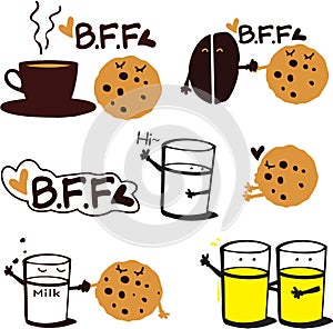 BFF Tasty Cookies With Drinks photo