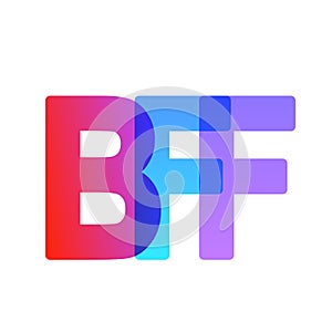 BFF Word. Best Friends Forever Lettering