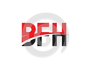 BFH Letter Initial Logo Design Vector Illustration