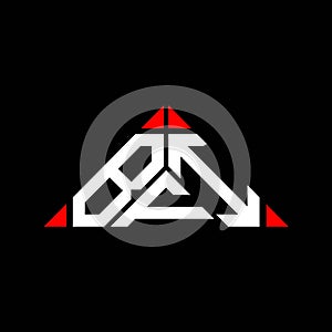 BFI letter logo creative design with vector graphic, BFI simple and modern logo in triangle shape