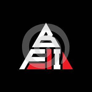 BFI triangle letter logo design with triangle shape. BFI triangle logo design monogram. BFI triangle vector logo template with red