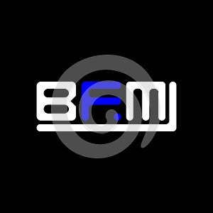 BFM letter logo creative design with vector graphic, BFM