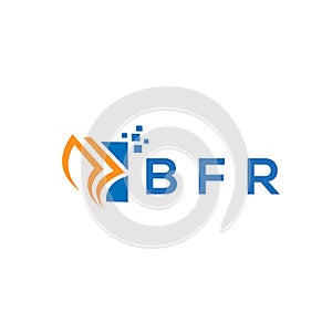 BFR credit repair accounting logo design on white background. BFR creative initials Growth graph letter logo concept. BFR business photo