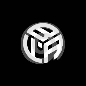 BFR letter logo design on black background. BFR creative initials letter logo concept. BFR letter design photo