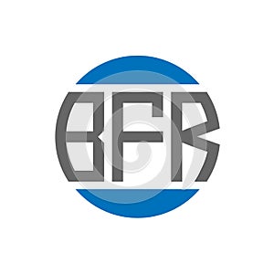 BFR letter logo design on white background. BFR creative initials circle logo concept. BFR letter design photo