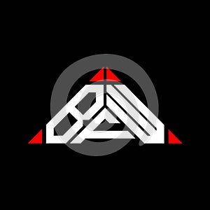 BFW letter logo creative design with vector graphic, BFW simple and modern logo in triangle shape