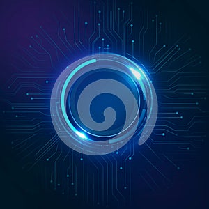 Digital circle circuit background