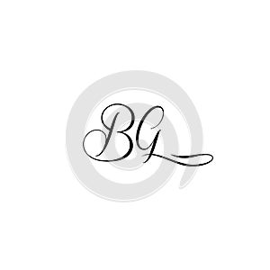 BG logo Simple Design. Letter BG Icon photo