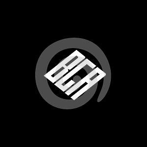 BGA letter logo design on black background