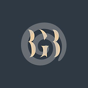 BGB abstract letter logo