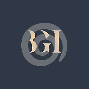 BGI abstract letter logo