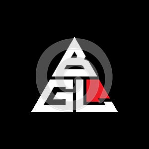 BGL triangle letter logo design with triangle shape. BGL triangle logo design monogram. BGL triangle vector logo template with red