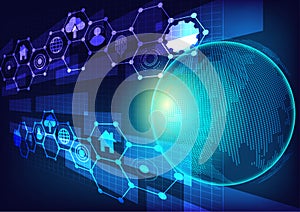 World money with financial communications.World wide web electronic cryptocurrency and modern technology