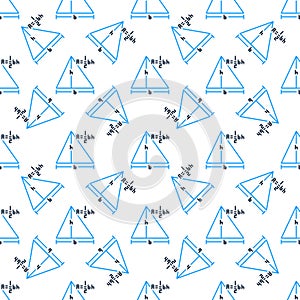 Vector Area of a Triangle concept creative seamless pattern