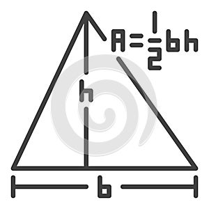 Vector Area of a Triangle concept line icon