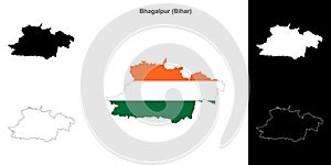 Bhagalpur outline map
