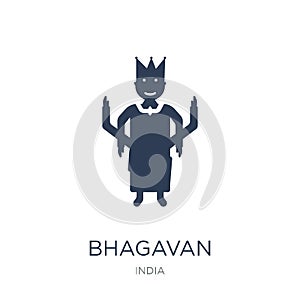 bhagavan icon. Trendy flat vector bhagavan icon on white background from india collection photo