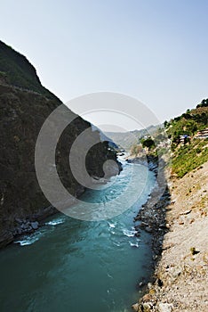 Bhagirathi River at Gangotri, Uttarkashi District, Uttarakhand,