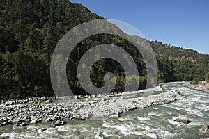 Bhagirathi River at Gangotri, Uttarkashi District, Uttarakhand,