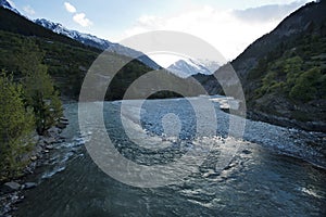 Bhagirathi River at Gangotri, Uttarkashi District, Uttarakhand,