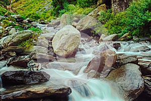 Bhagsu waterfall. Bhagsu, Himachal Pradesh, India